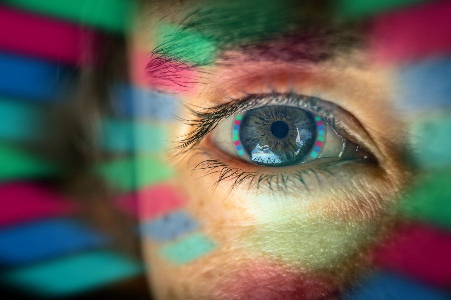 closeup of a mans eye